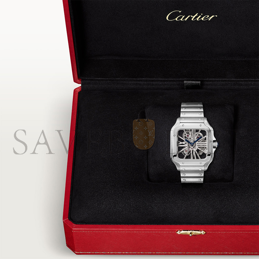 CARTIER SANTOS DE SKELETON 28MM WATCH WHSA0015